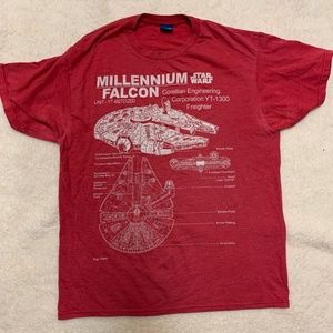 Star Wars | LRG Unisex Red Millennium Falcon Tee
